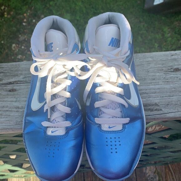 NIKE AIR MAX BASKETBALL SHOES 407708-402 WOMENS  Sz 8 CAROLINA BLUE 2010 *RARE* - Picture 6 of 8